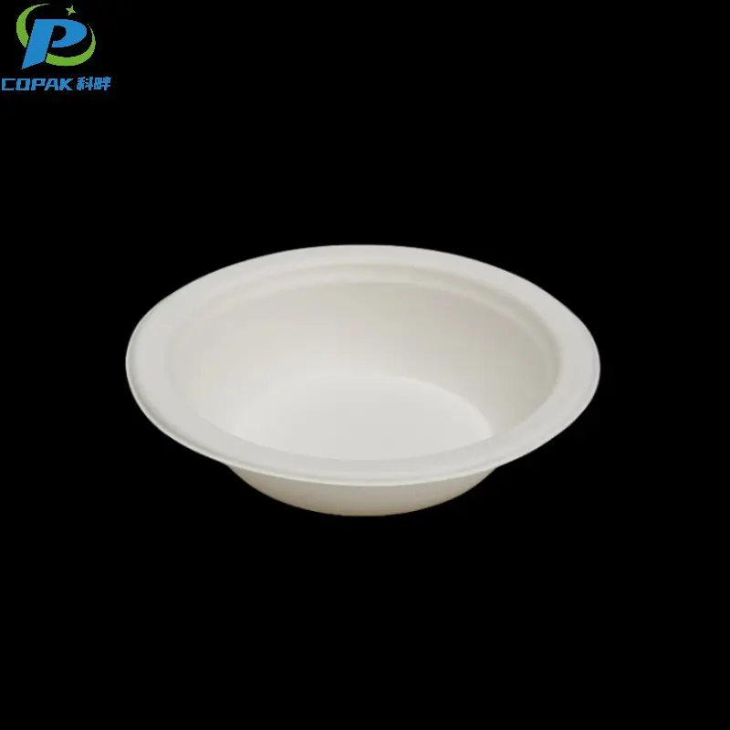16oz Eco-friendly Compostable sugarcane pulp round paper bowl
