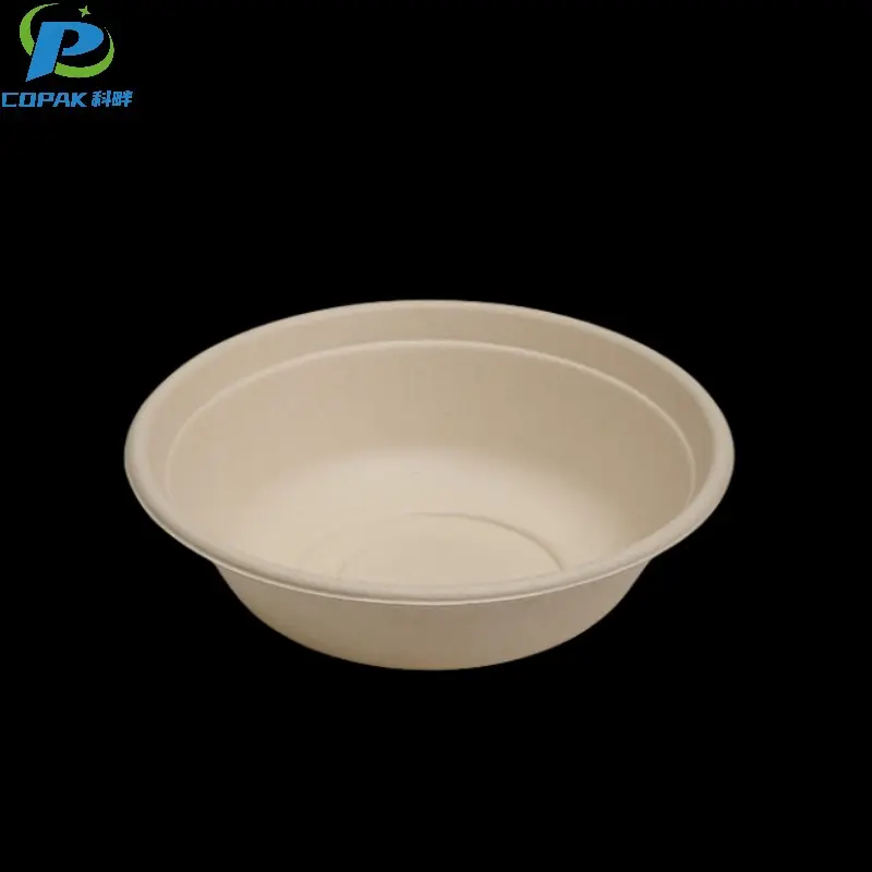 24oz, 32oz, 40oz, 48oz Sustainable bagasse Pulp round bowl