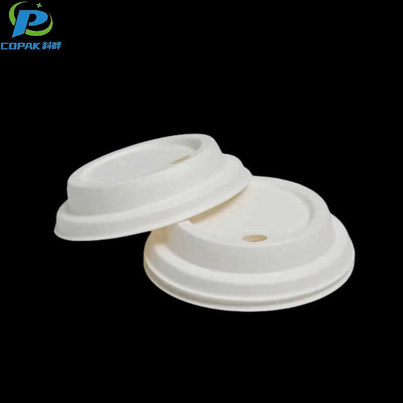 90mm Flat Lid for Bagasse Coffee Cup
