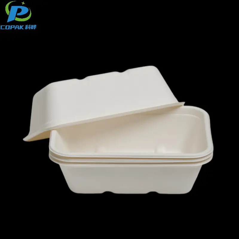 650ml Bagasse Biodegradable Fast Food Container