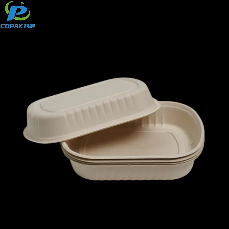 1250ml Bagasse Eco Friendly Takeaway Food Containers