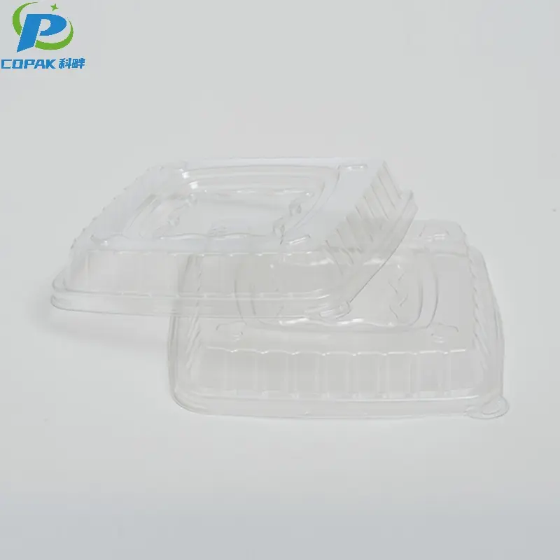 PET Plastic crystal lid for bagasse bowls