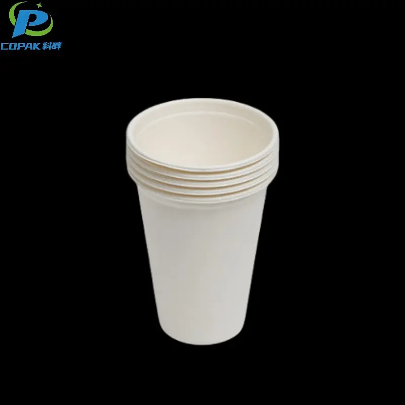 16OZ biodegradable sugarcane bagasse cup with lid
