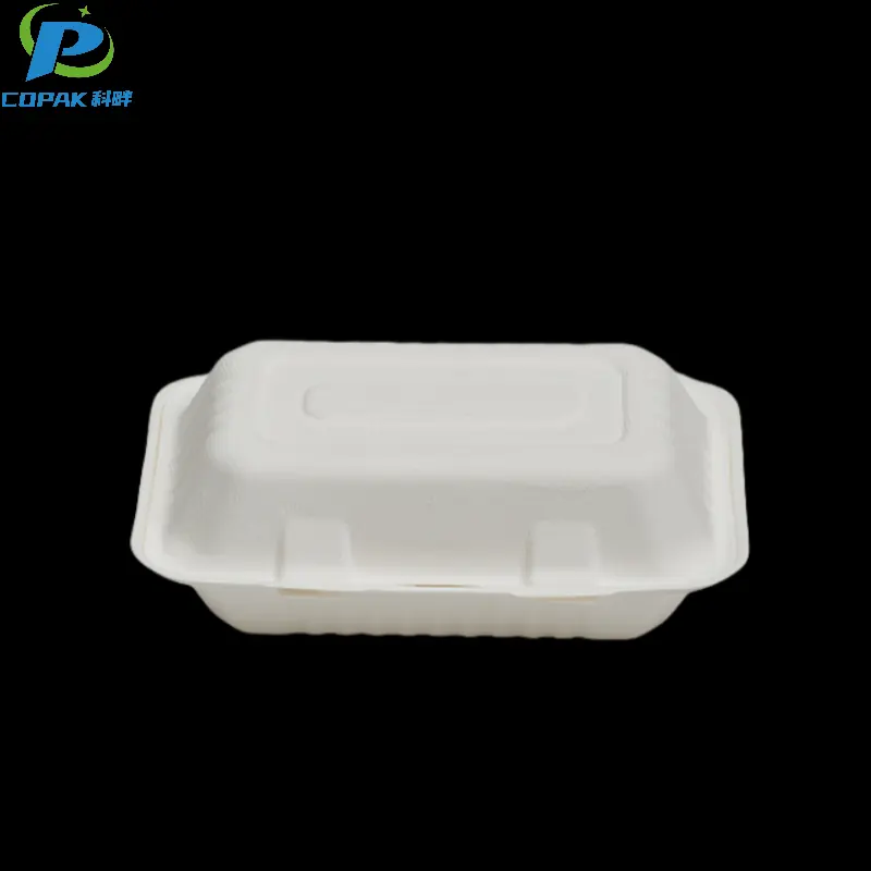 12”*9” Disposable Bagasse Fiber American Style Clamshell