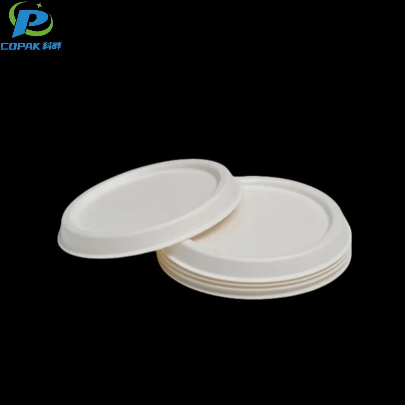 Fiber molded lid for Sugarcane Pulp sauce cup