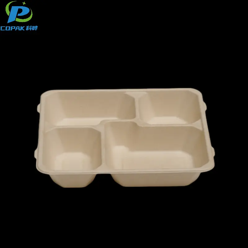 Bagasse Pulp Fiber Molded Biodegradable Food Tray