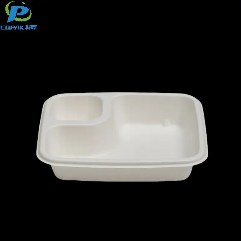 Disposable Bagasse Fiber green dinnerware set Tray