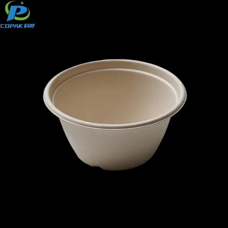 12oz Sugarcane Pulp Round Soup Bowl With Lid