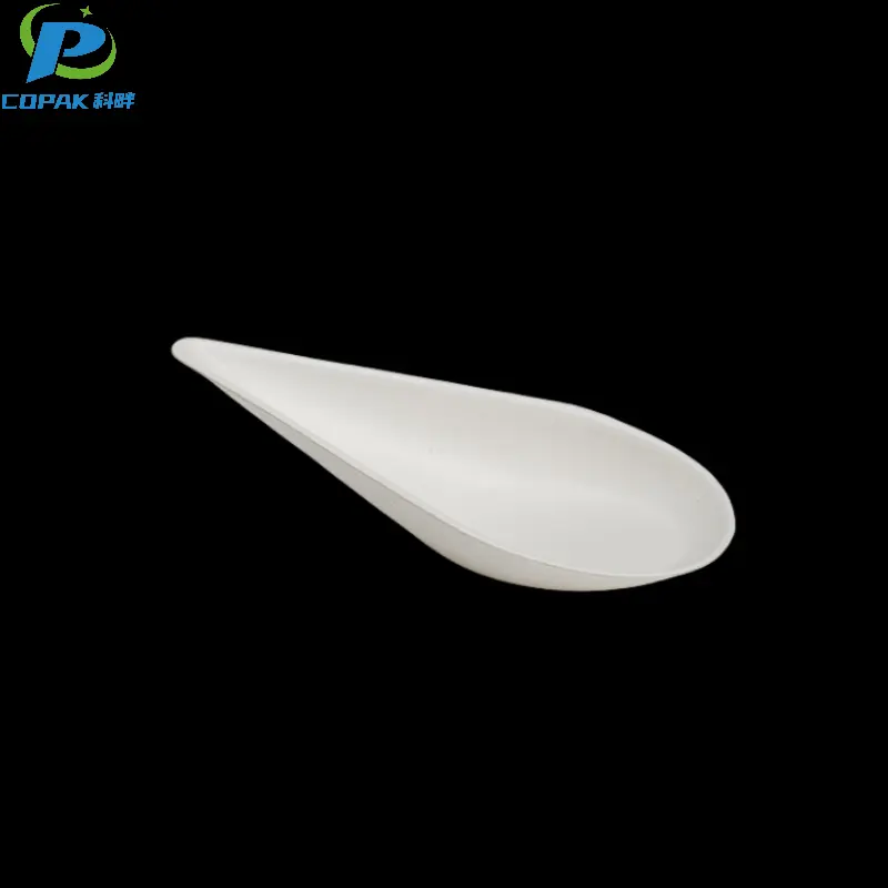 Sugarcane bagasse Pulp 4" Asian Taster Spoon