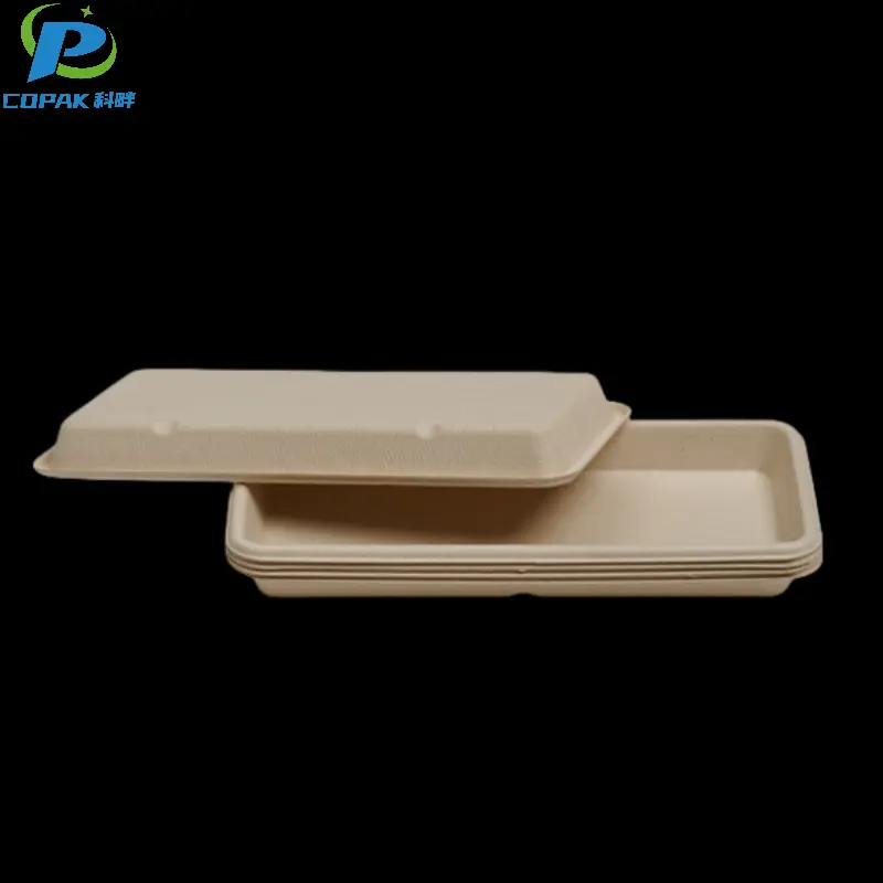 Bagasse Fiber Compostable Fast Food Tray