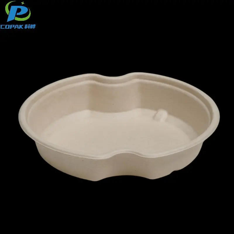 Sugarcane fiber pulp bagasse insert for salad bowl